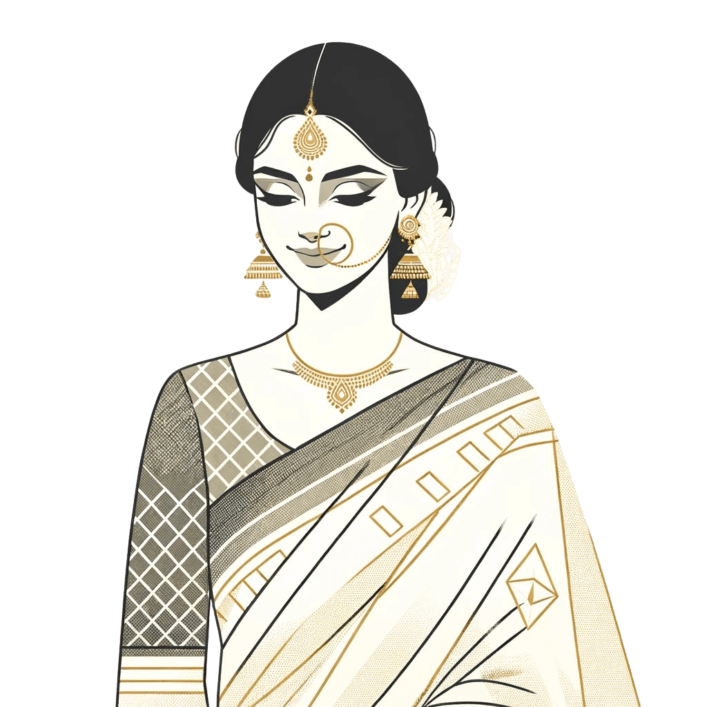 South Asian Bride Illustration